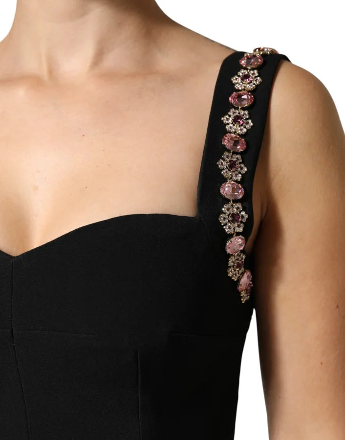 Dolce &amp; Gabbana Black Embellished Sheath MermaidGown Dress