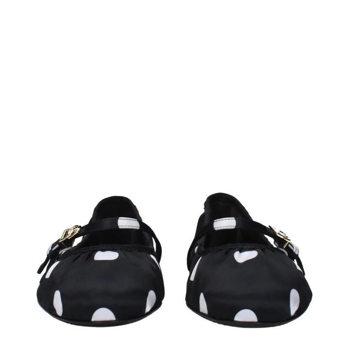 Dolce &amp; Gabbana Black Fabric Ballet Flats