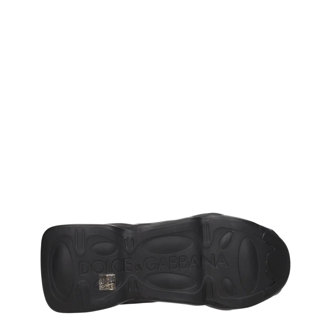 Dolce &amp; Gabbana Black Fabric Chunky Sneakers
