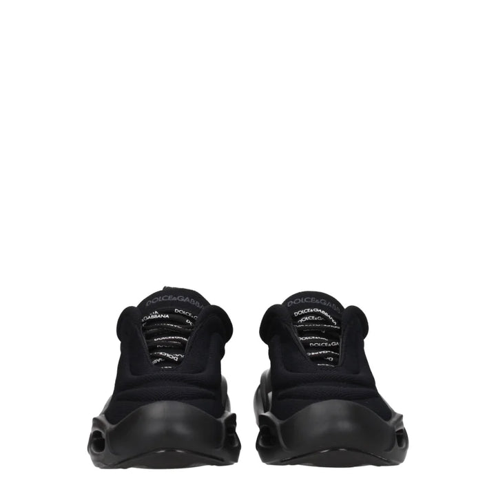 Dolce & Gabbana Black Fabric Chunky Sneakers