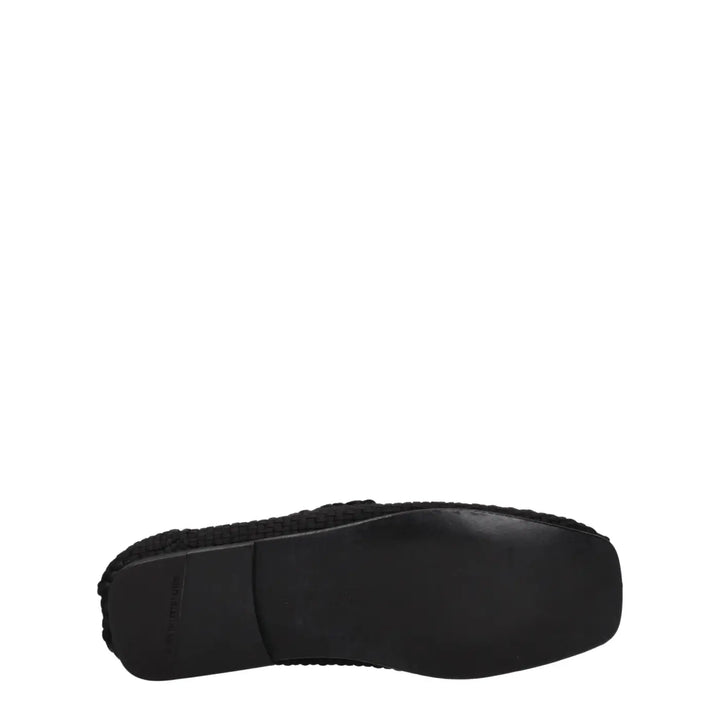 Dolce &amp; Gabbana Black Fabric Slip-On Loafers