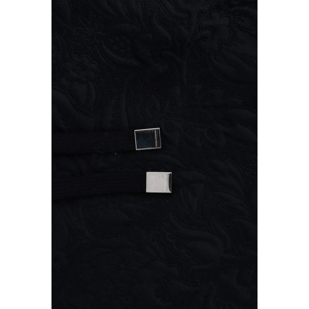 Dolce & Gabbana Black Fairy Tale Crystal Hooded Sweater