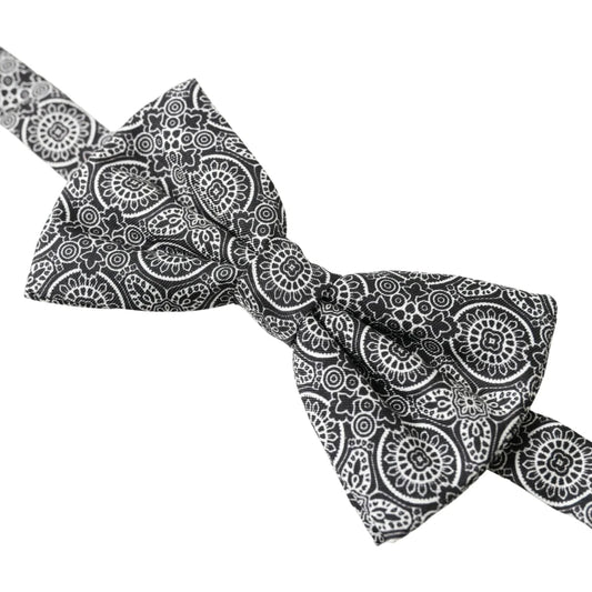 Dolce Gabbana Black Fantasy Bow Tie Elegance &