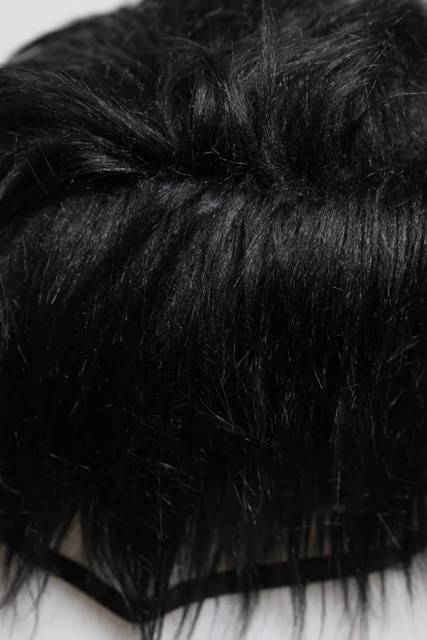 Dolce &amp; Gabbana Black Faux Fur Bucket Hat