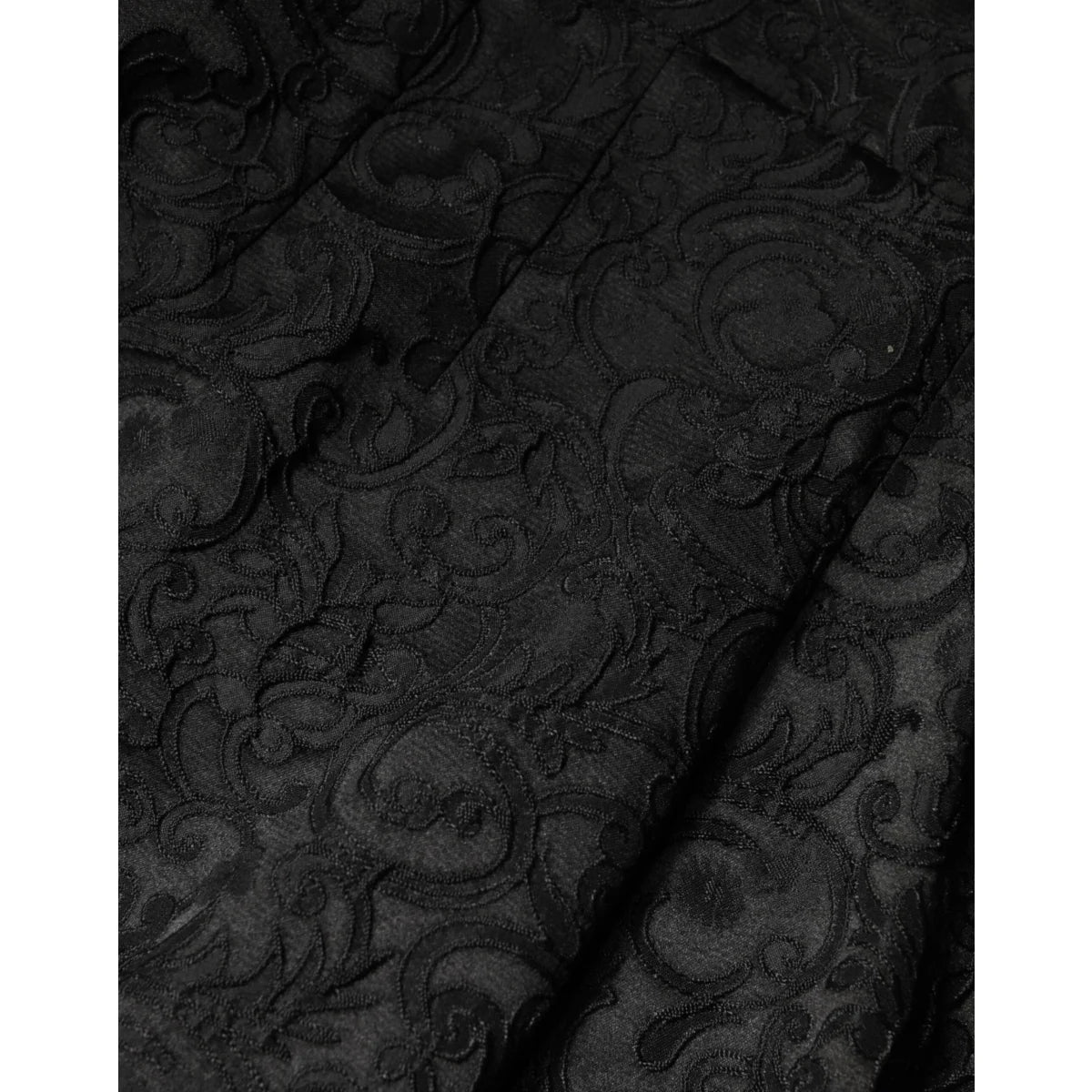Dolce & Gabbana Black Floral Brocade Trousers for Sophisticated Style
