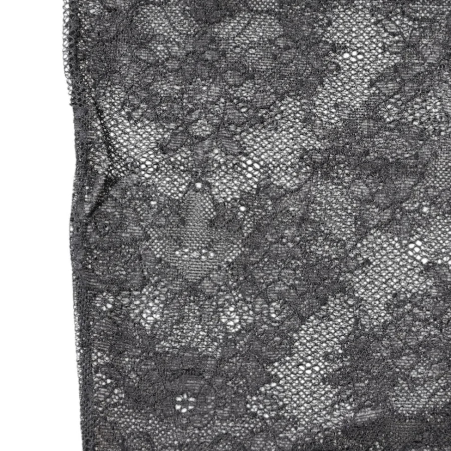Dolce &amp; Gabbana Black Floral Lace Cotton Stretch Stockings Socks