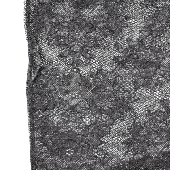 Dolce &amp; Gabbana Black Floral Lace Cotton Stretch Stockings Socks