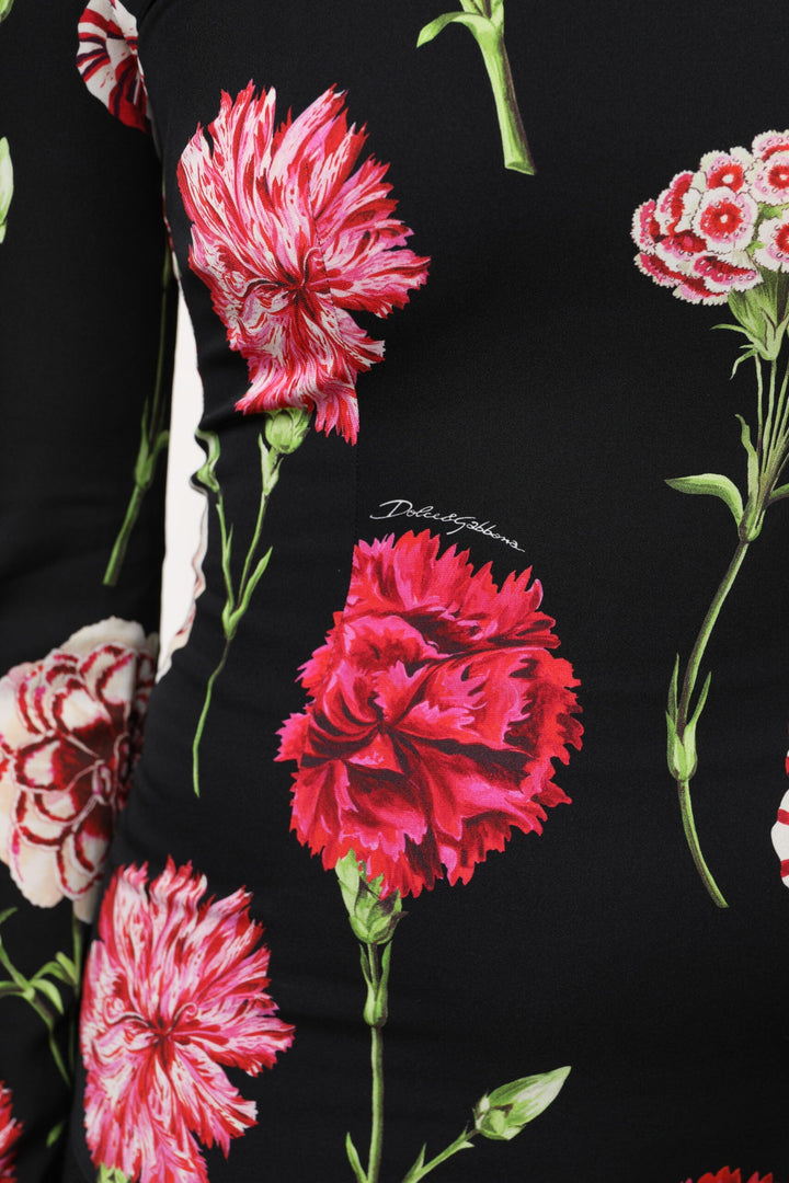 Dolce &amp; Gabbana Blouses - Women’s Black Floral Long Sleeve Women Blouse Top