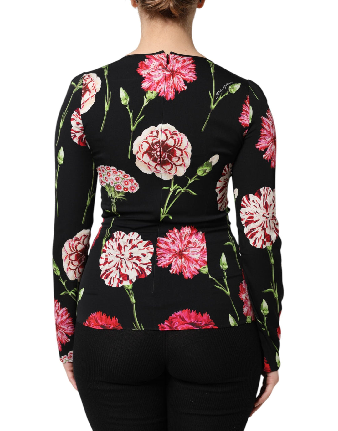 Dolce &amp; Gabbana Blouses - Women’s Black Floral Long Sleeve Women Blouse Top