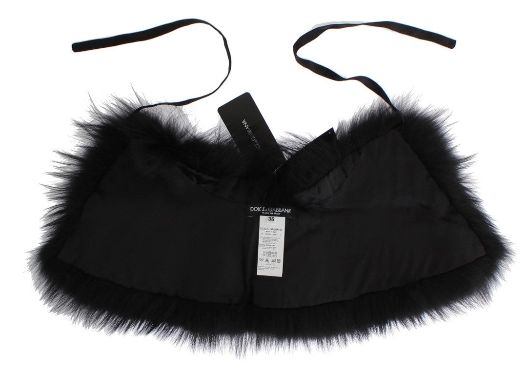 Piel de zorro negra de Dolce Gabbana: glamour desatado