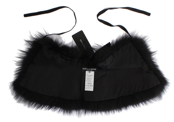Piel de zorro negra de Dolce Gabbana: glamour desatado