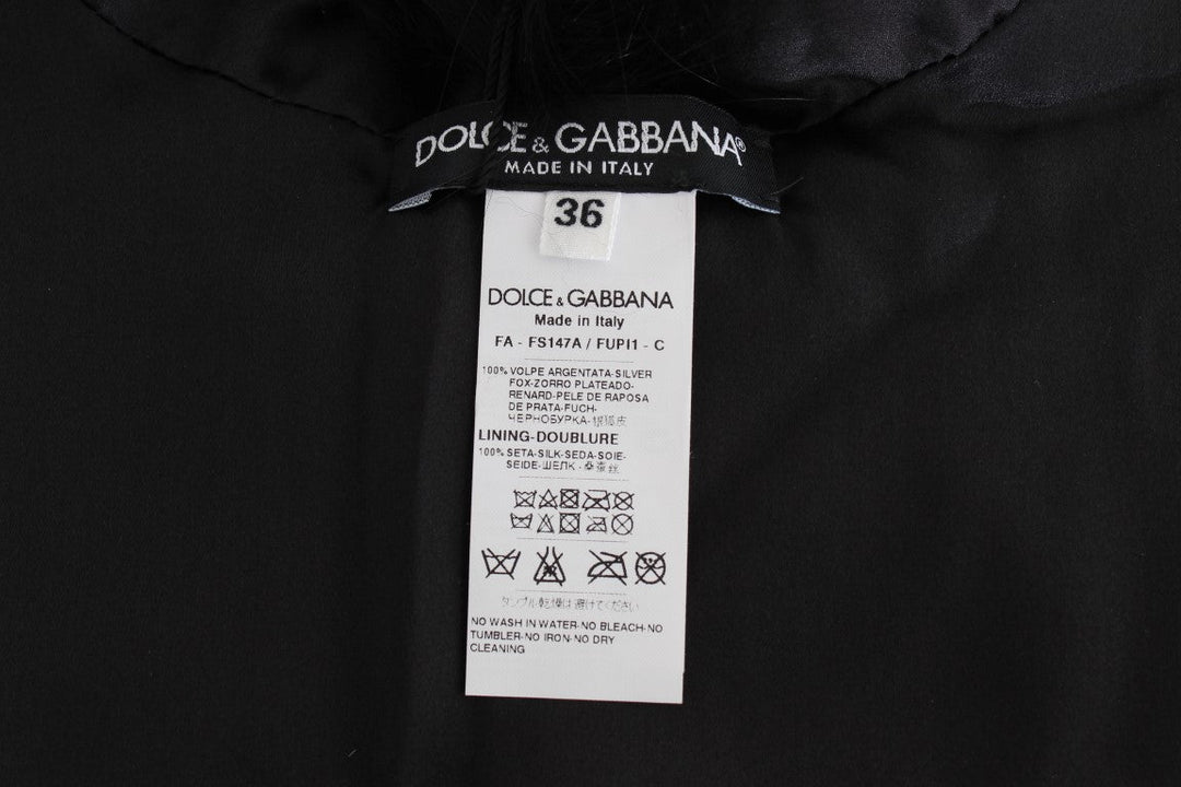 Piel de zorro negra de Dolce Gabbana: glamour desatado