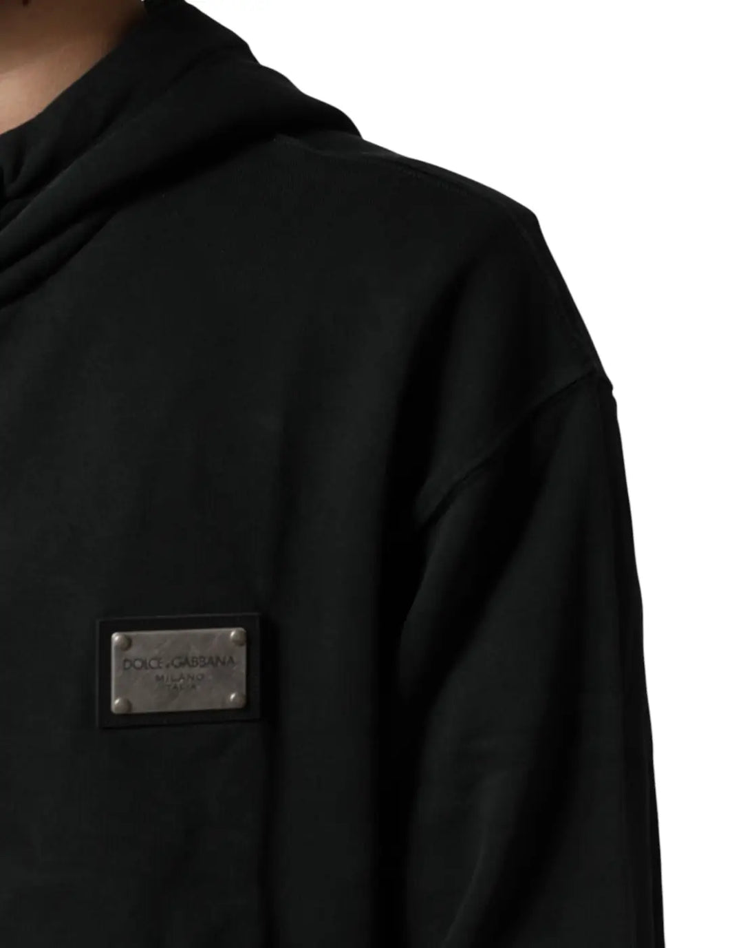 Dolce &amp; Gabbana Black Full Zip Hooded Men Sweatshirt Sweater