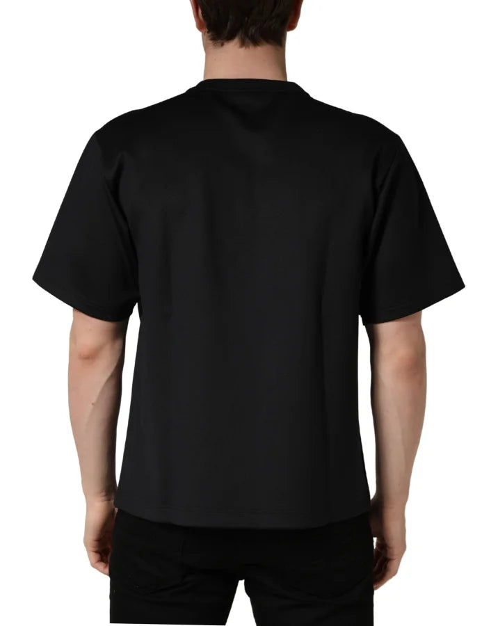 Dolce &amp; Gabbana Black Have Fun Embellished Crew Neck T-shirt