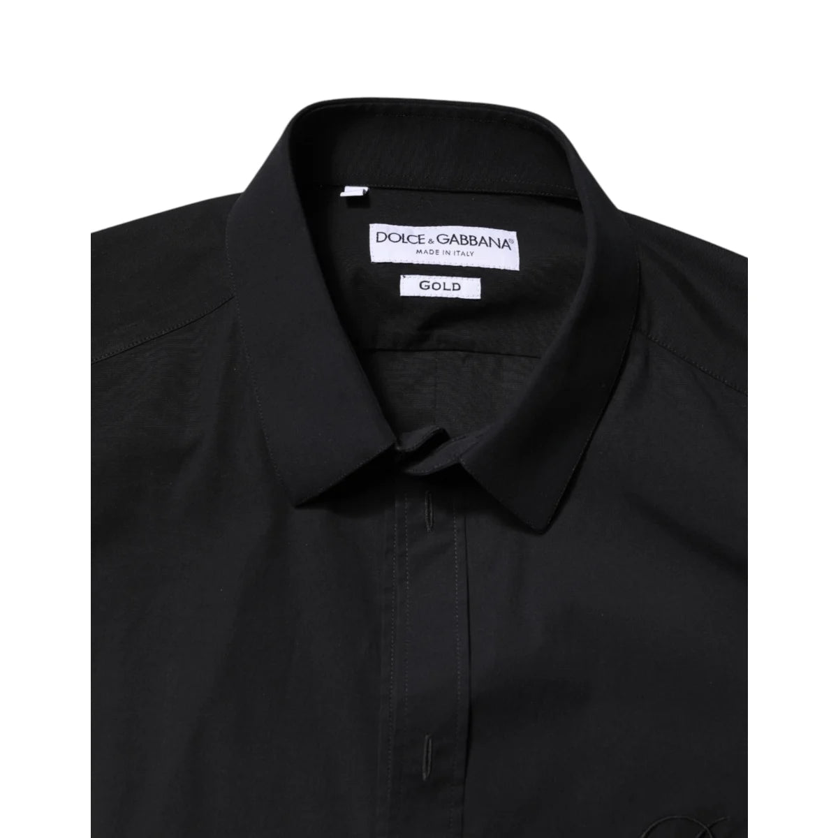 Dolce Gabbana Black Gold Cotton Long Sleeve Shirt for Men &