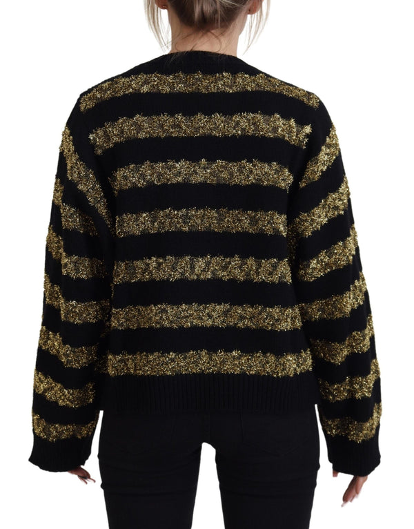 Dolce & Gabbana - Black Gold D&G Crystal Cashmere Sweater