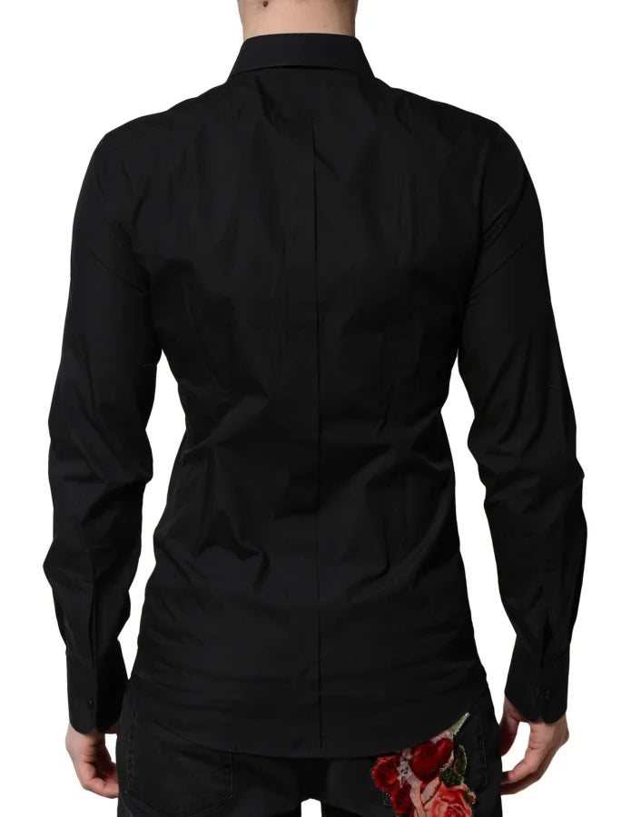 Dolce &amp; Gabbana Black GOLD Long Sleeves Dress Formal Shirt