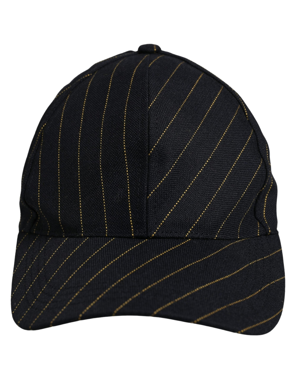 Dolce & Gabbana Black Gold Pinstriped Cotton Baseball Cap Hat