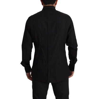Dolce & Gabbana Black GOLD Slim Fit Tuxedo Dress Shirt