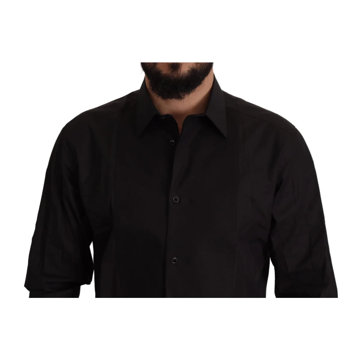 Dolce & Gabbana Black GOLD Slim Fit Tuxedo Dress Shirt