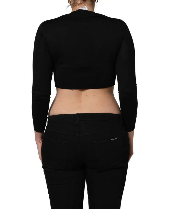 Dolce &amp; Gabbana Black Graphic Print Long-Sleeved Top
