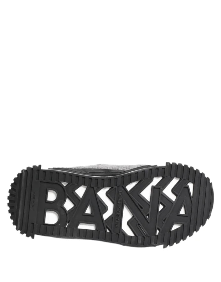 Dolce &amp; Gabbana Black Gray NS1 Low Top Sneakers Shoes
