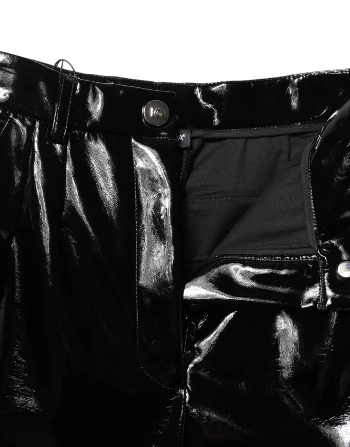 Dolce &amp; Gabbana Black High Waist Cargo Bootcut Pants