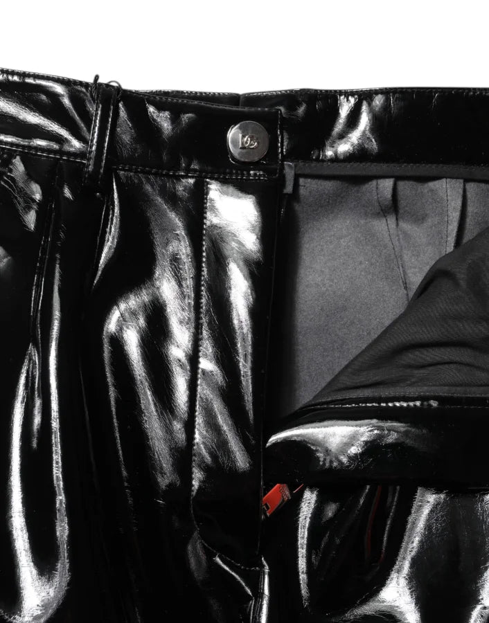 Dolce &amp; Gabbana Black High Waist Cargo Bootcut Pants