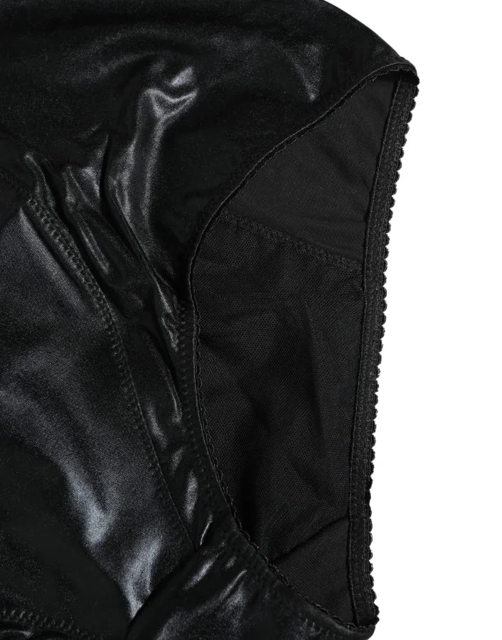 Dolce &amp; Gabbana Black High Waisted Slip Girdle Panty Underwear