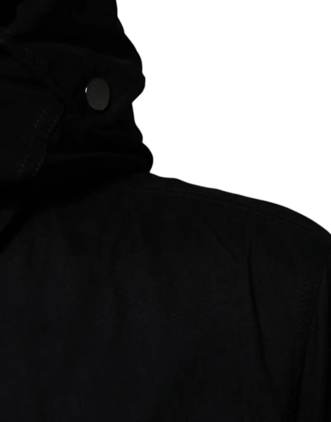 Dolce &amp; Gabbana Black Hooded Parka Cotton Trench Coat Jacket