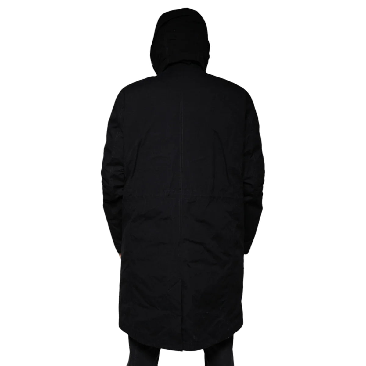 Dolce & Gabbana Black Hooded Trench Coat Jacket for Effortless Style