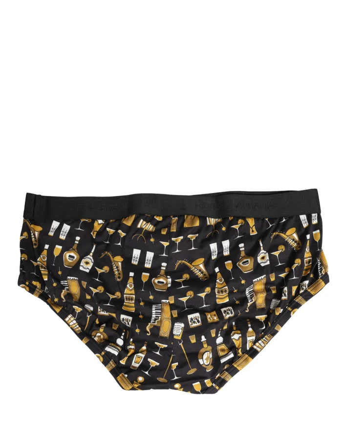 Dolce &amp; Gabbana Black Jazz Cocktail Men Brando Brief Underwear
