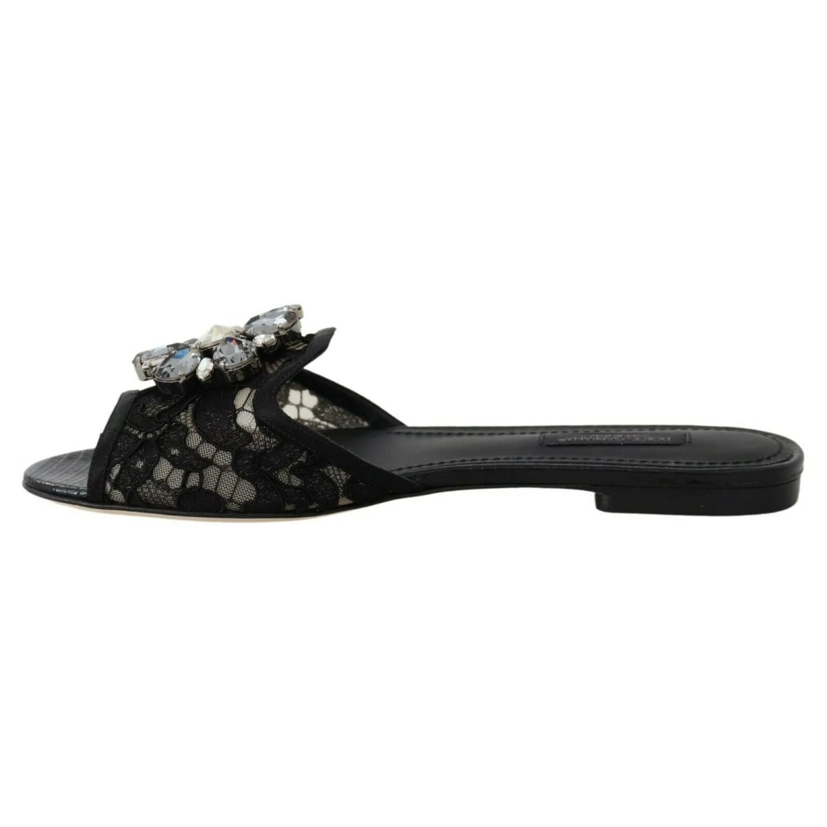 Dolce Gabbana Black Lace Mules Seduction with Taormina &