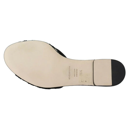 Dolce Gabbana Black Lace Mules Seduction with Taormina &