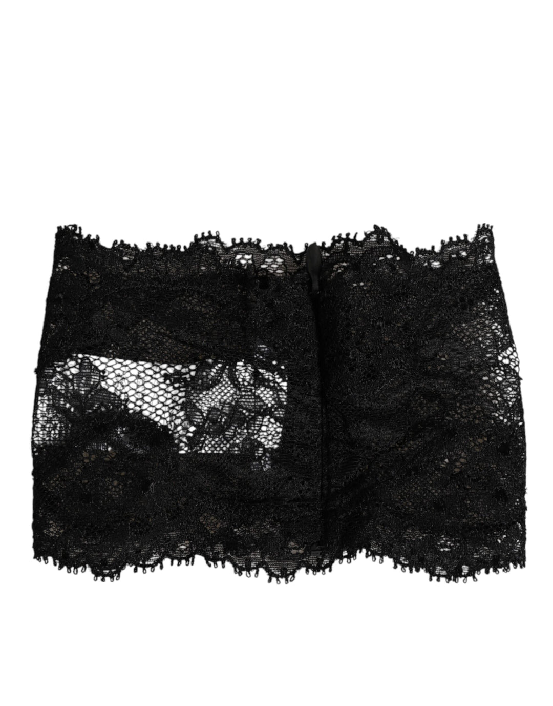 Dolce &amp; Gabbana Black Lace Neck Scarf