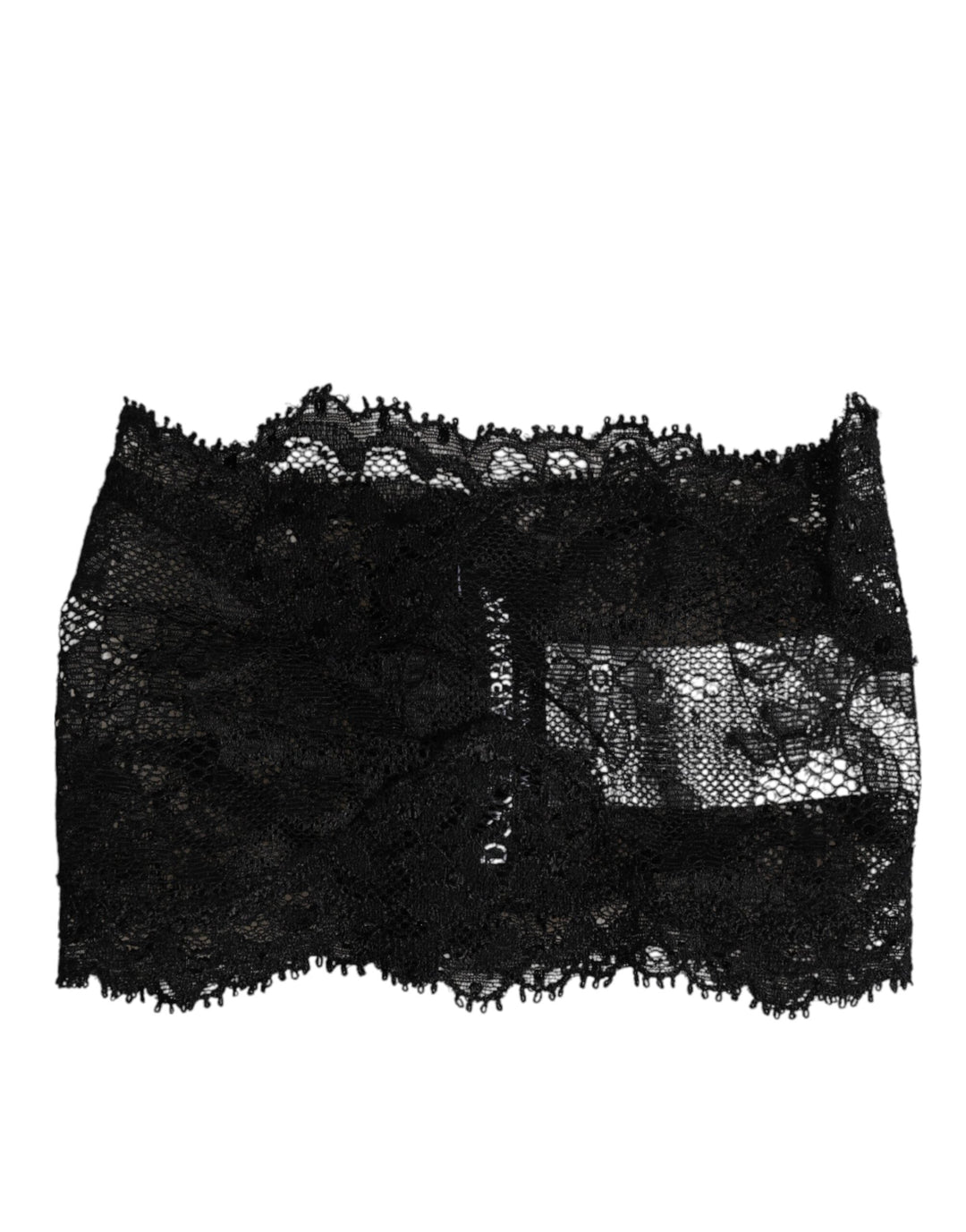Dolce & Gabbana Black Lace Neck Scarf