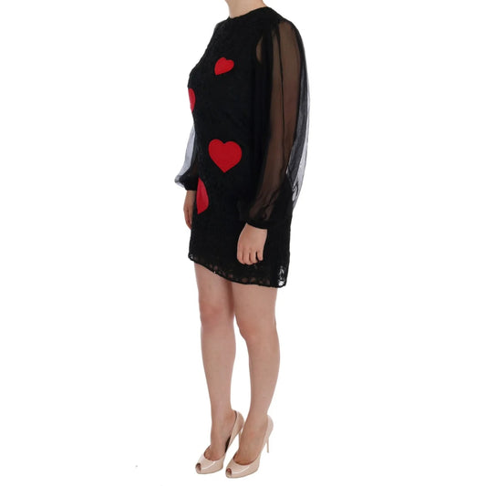Dolce & Gabbana Black Lace San Valentino Dress Stunning New Arrival