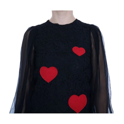 Dolce & Gabbana Black Lace San Valentino Dress Stunning New Arrival
