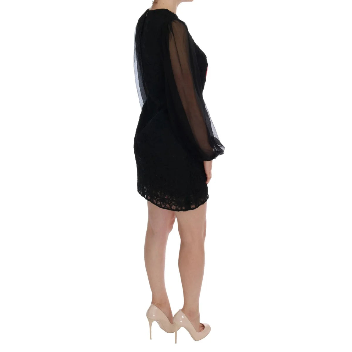 Dolce & Gabbana Black Lace San Valentino Dress Stunning New Arrival