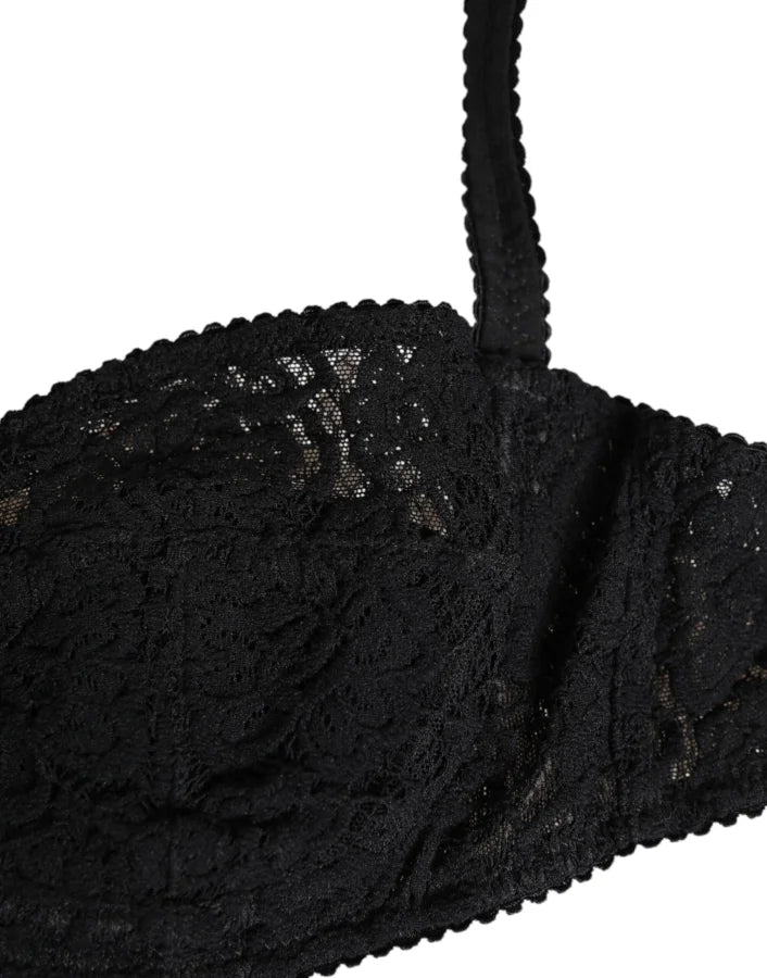 Dolce &amp; Gabbana Black Lace Underwire Bra Lingerie Underwear