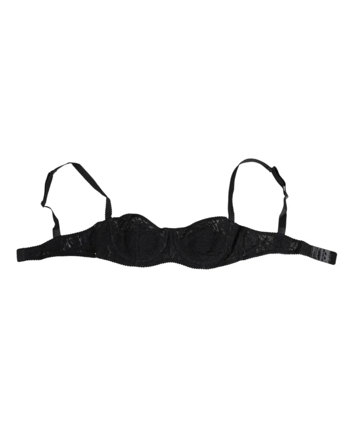 Dolce &amp; Gabbana Black Lace Underwire Bra Lingerie Underwear