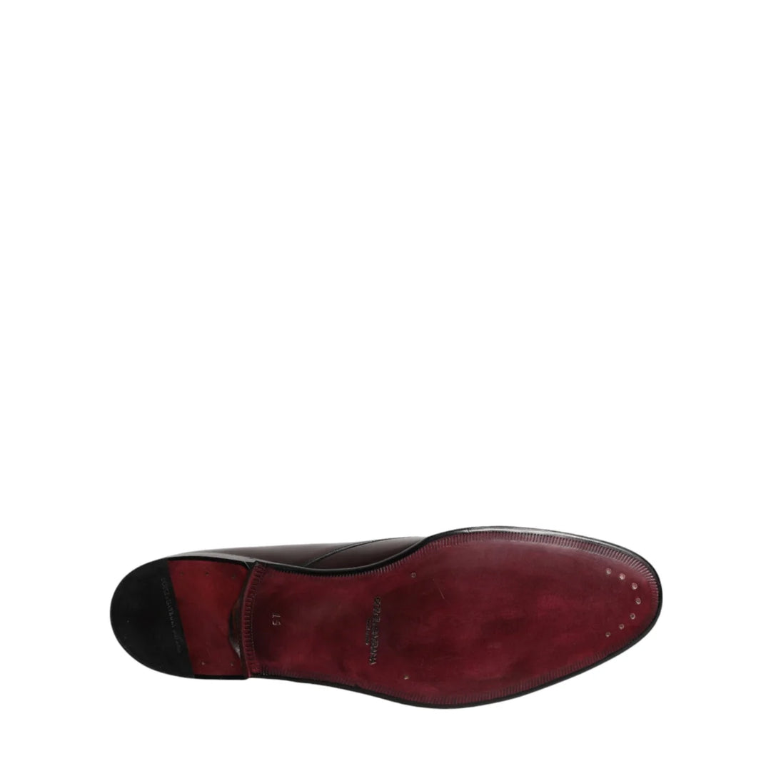 Dolce &amp; Gabbana Black Lace Up Leather Dress Derby Men Shoes
