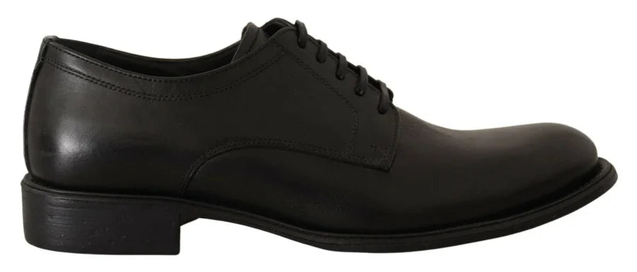 Dolce &amp; Gabbana Black Lace Up Leather Men Formal Derby Shoes