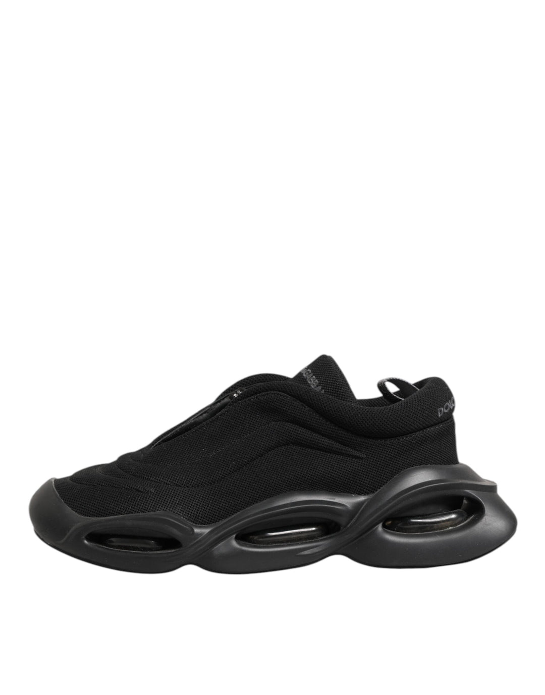Dolce &amp; Gabbana Black Lace Up Wave Low Top Men Sneaker Shoes
