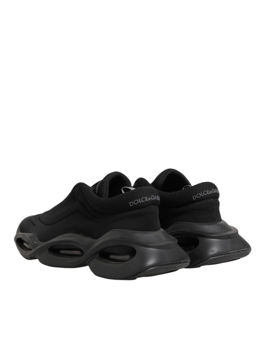 Dolce &amp; Gabbana Black Lace Up Wave Low Top Men Sneaker Shoes