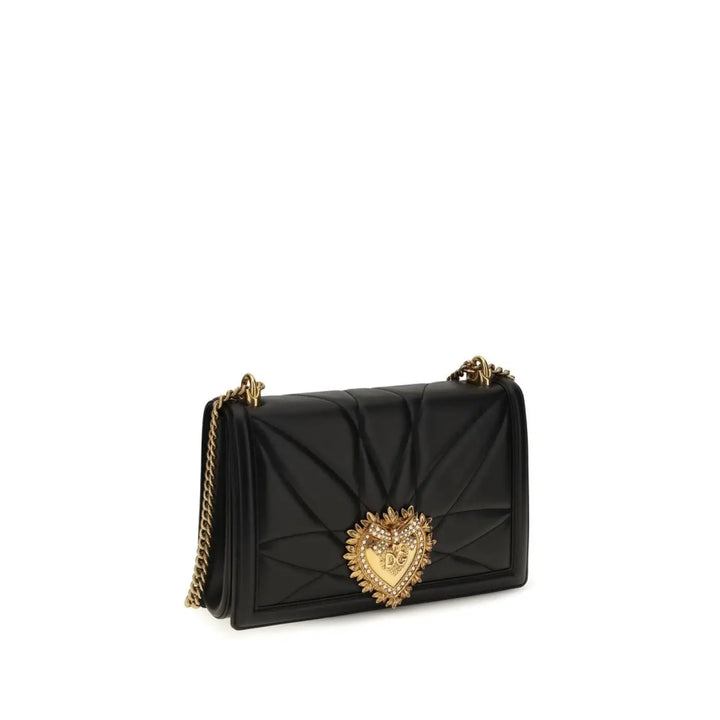 Dolce &amp; Gabbana Black Lamb Ovis Aries Shoulder Bag