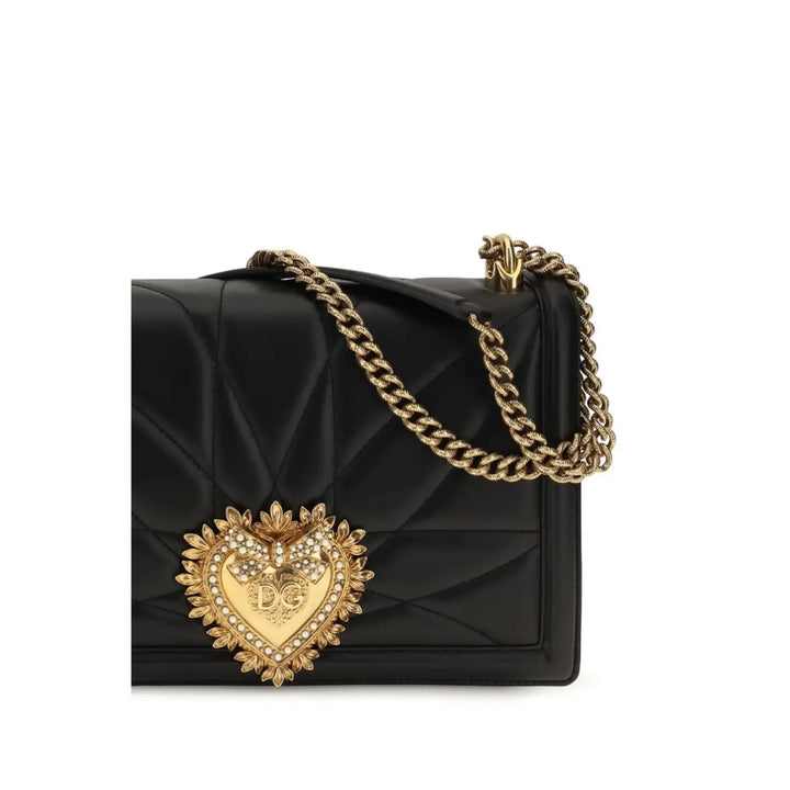 Dolce &amp; Gabbana Black Lamb Ovis Aries Shoulder Bag