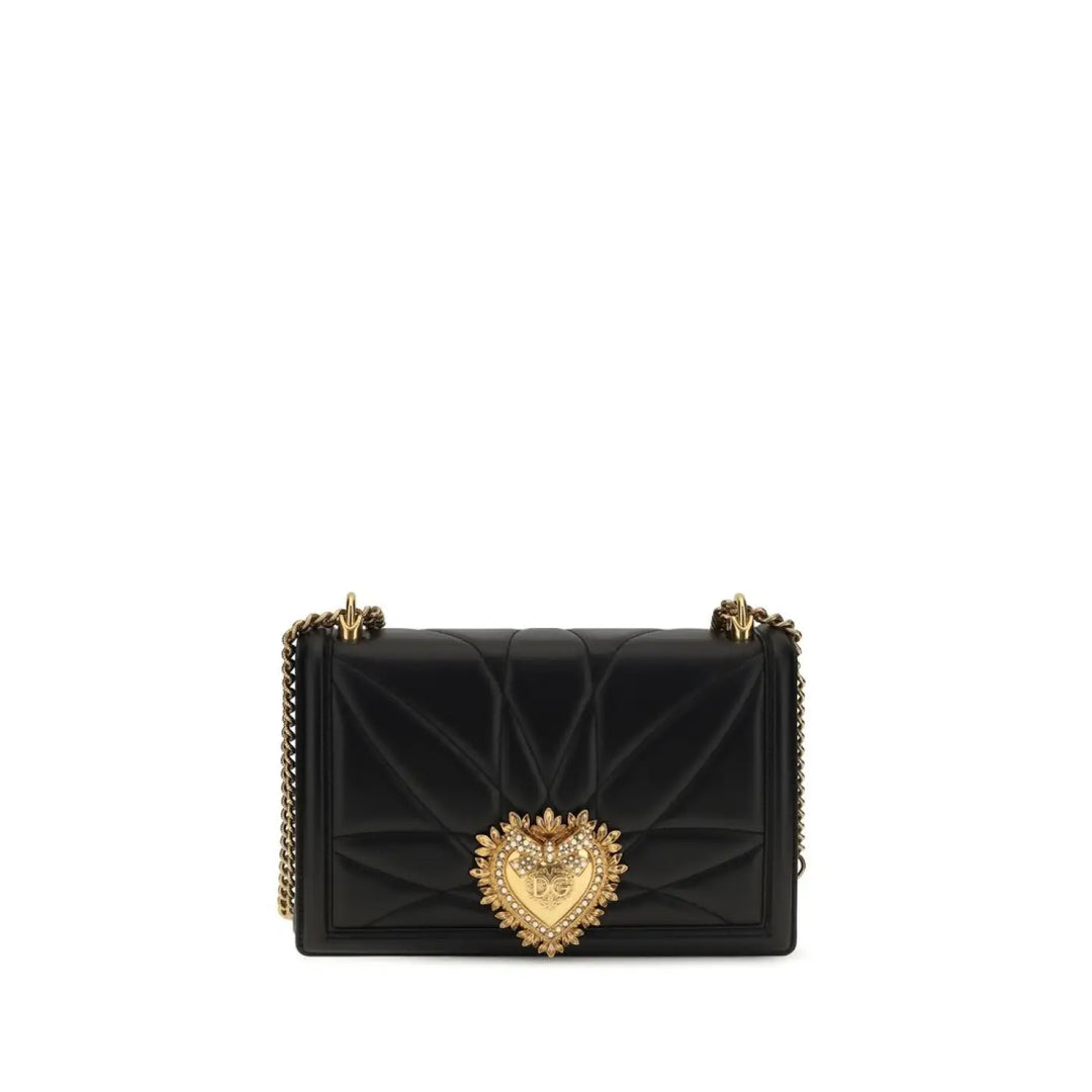 Dolce &amp; Gabbana Black Lamb Ovis Aries Shoulder Bag