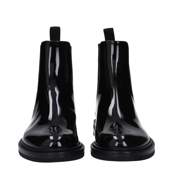 Dolce &amp; Gabbana Black Leather Ankle Boots