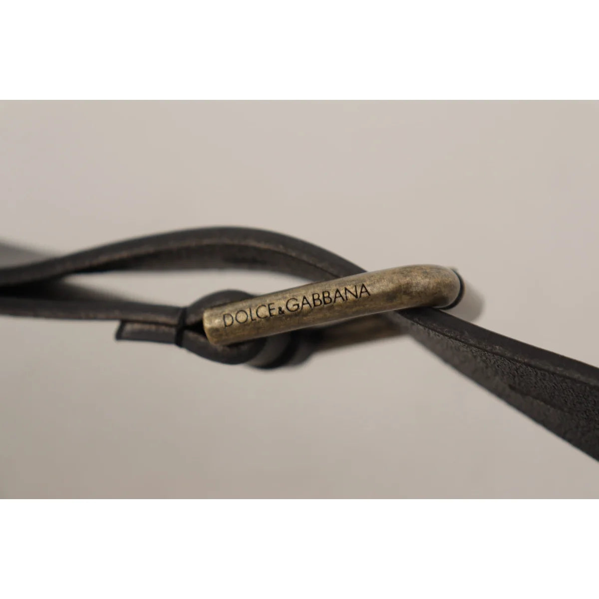 Dolce Gabbana Black Leather Belt Eye Catching Dress &